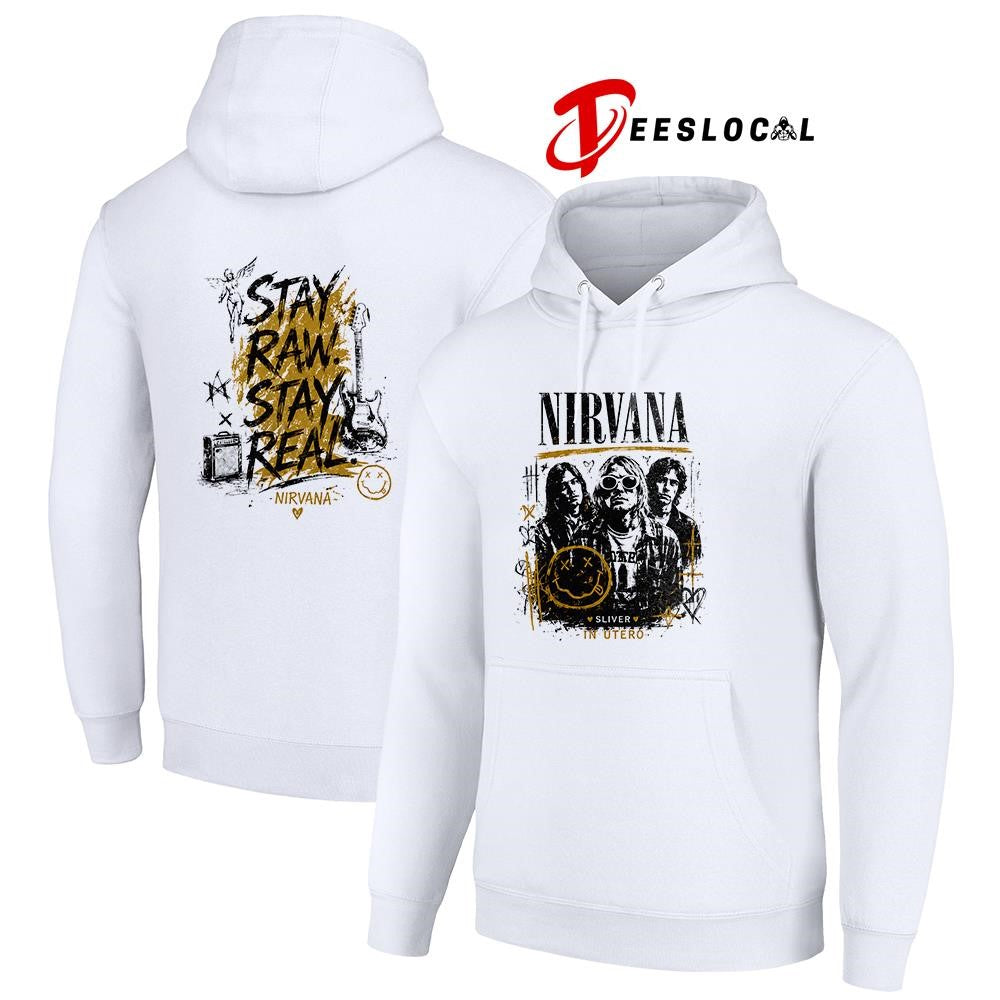 Nirvana sliver in Utero stay raw stay real graphic shirt