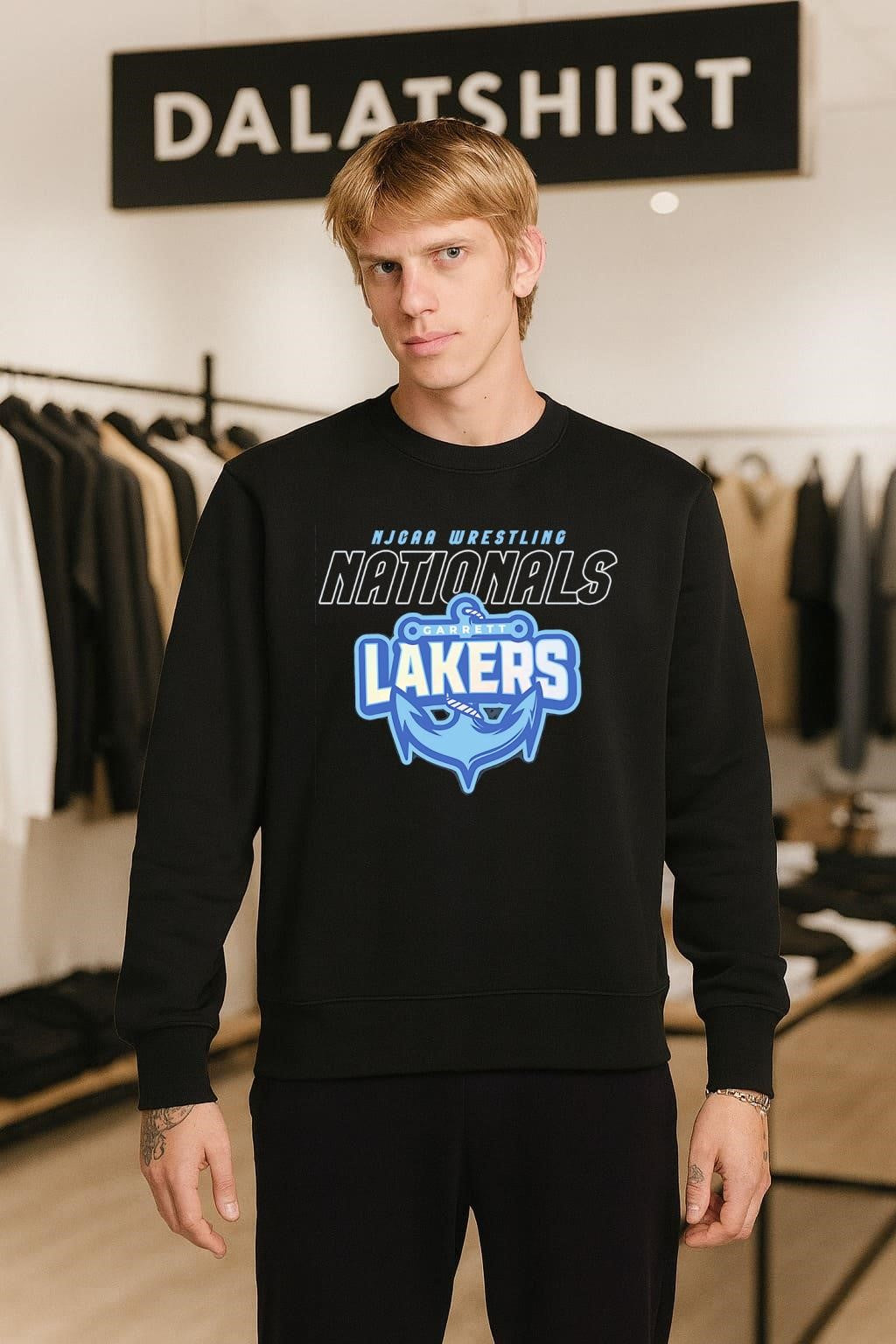 Njcaa Wrestling Nationals Garrett Lakers Anchor Logo Graphic shirt