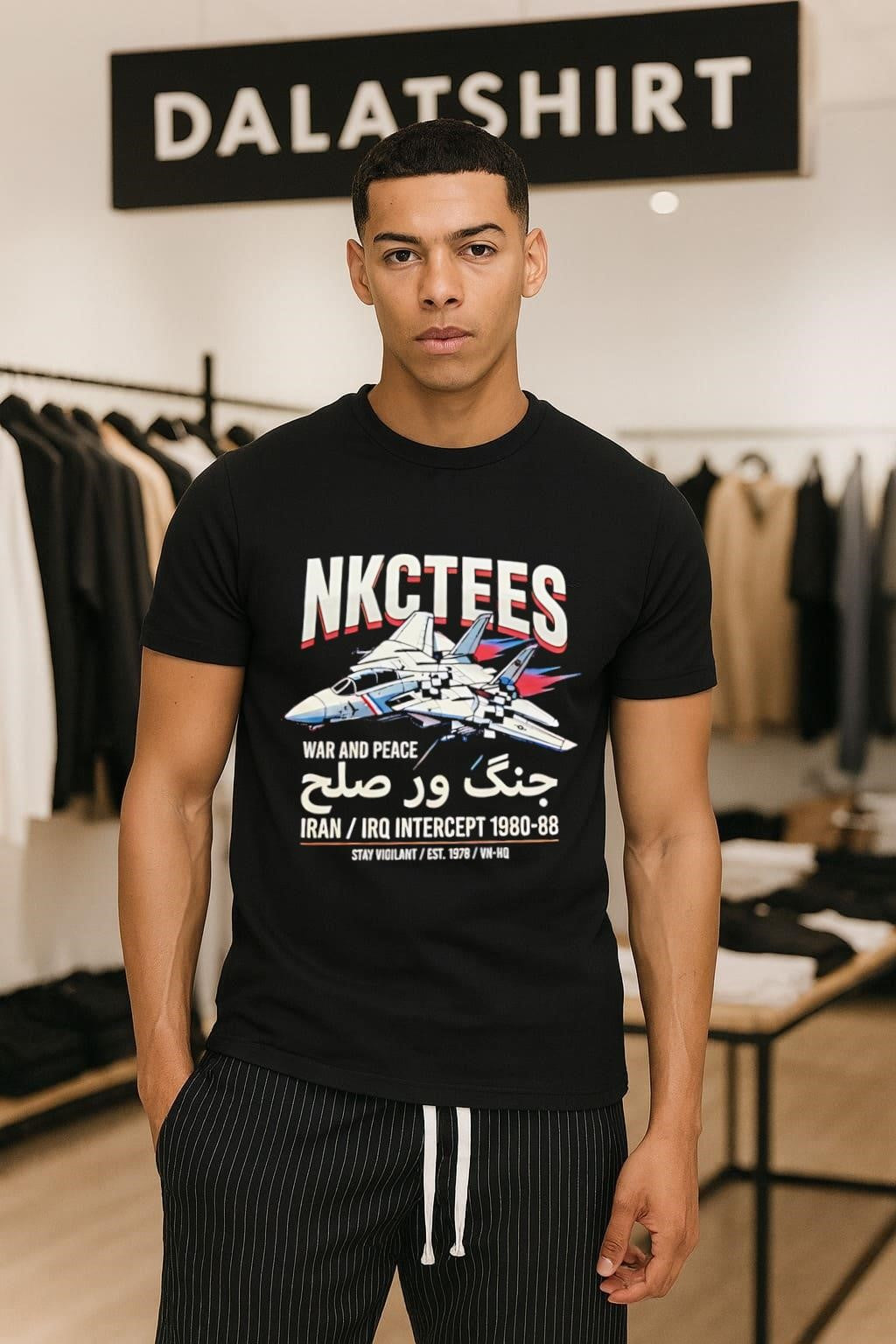 War And Peace Iran Irq Intercept 1980-88 Fighter Jet shirt