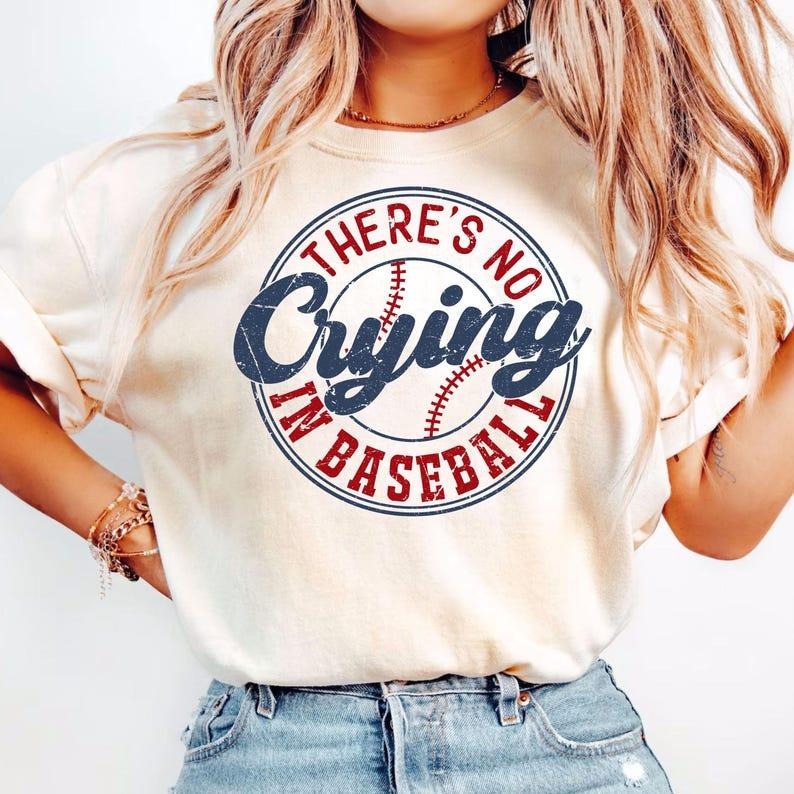 No Crying in Baseball Tee, Sports Mom Shirt, Fun Game Day Fashion Hoodie, Sweatshirt | TeeBloomCo.com