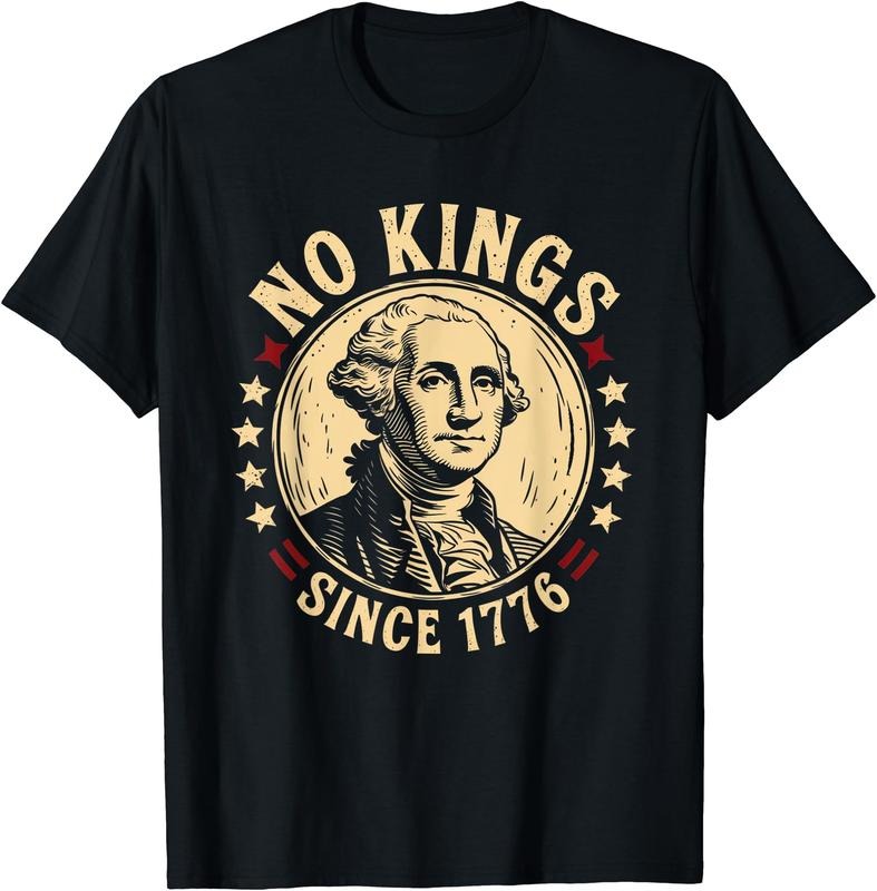 No Kings In America 1776 Save Democracy United States Trump T-Shirt | Unisex Cotton Tee Gift, Crewneck, Short Sleeve...