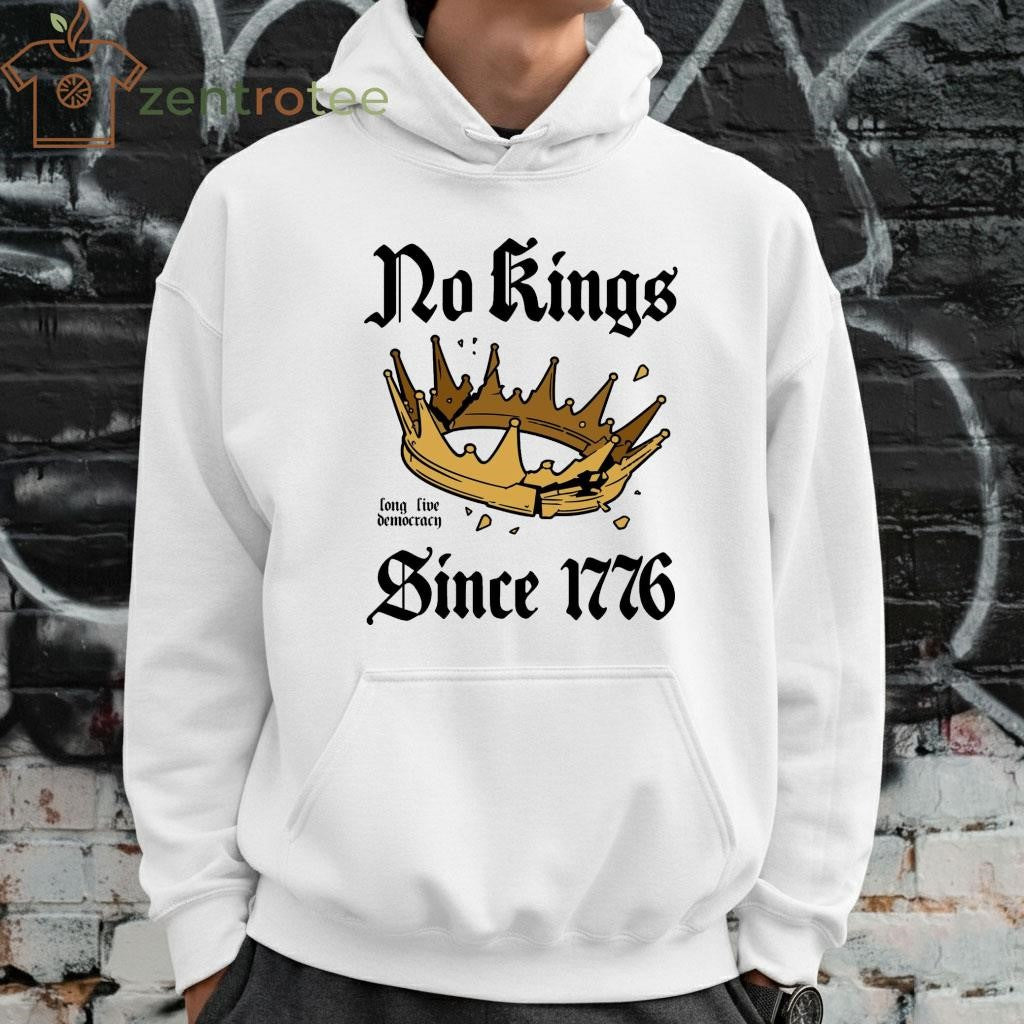 No Kings Since 1776 long live democracy since 1776 crown tee