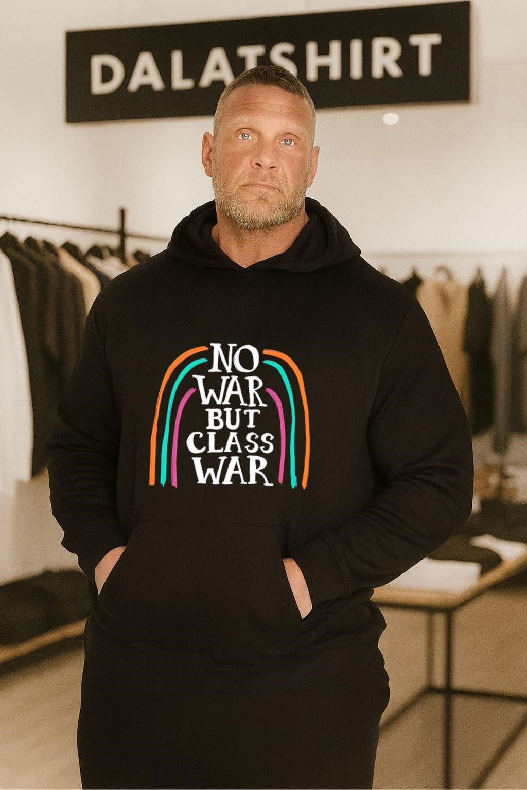 No War But Class War Colorful Rainbow Typography shirt