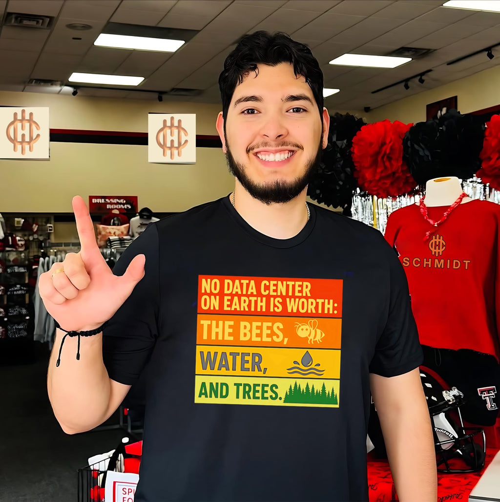 No data center on earth is worth the bees water and trees graphic shirt