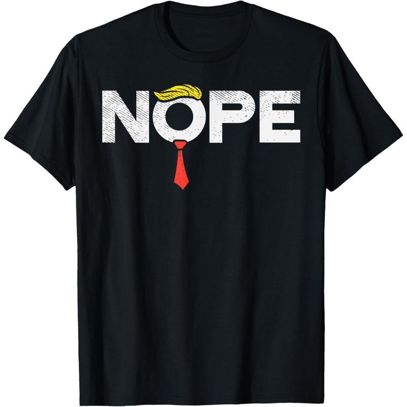 Nope Anti-Trump Red Tie Wig Stop Donald Trump Funny Impeach T-Shirt made in usa Hoodie, Sweatshirt | TeeBloomCo.com