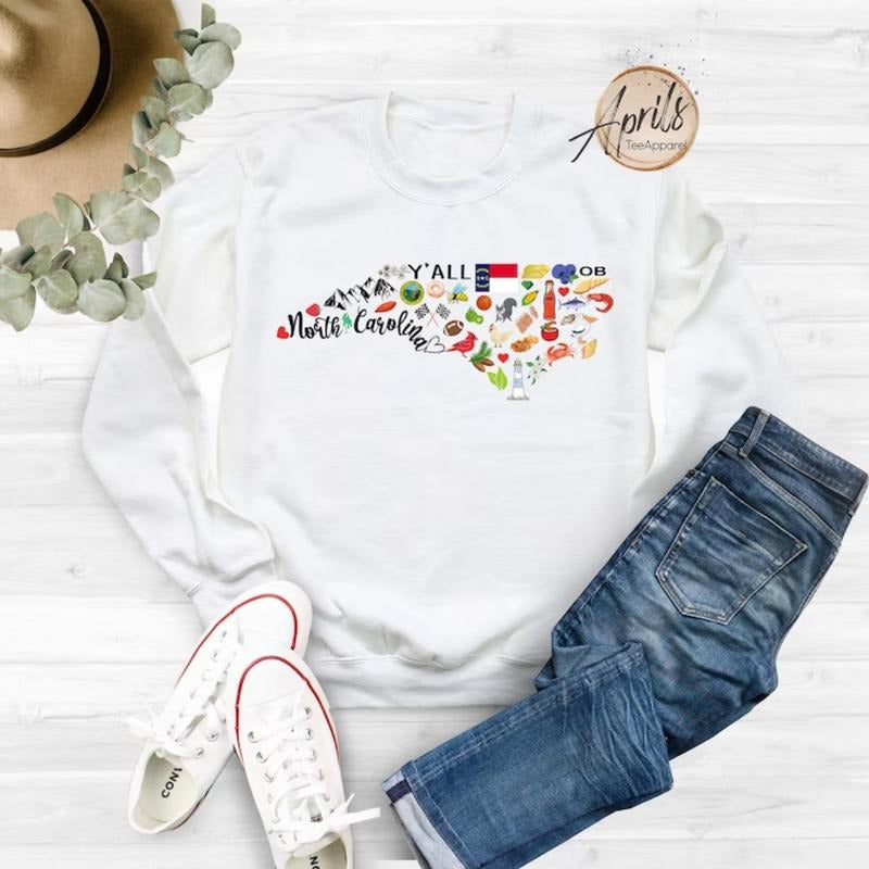 North Carolina Sweatshirt, North Carolina Hoodie, Trip Hoodie T-Shirts | TeeBloomCo.com