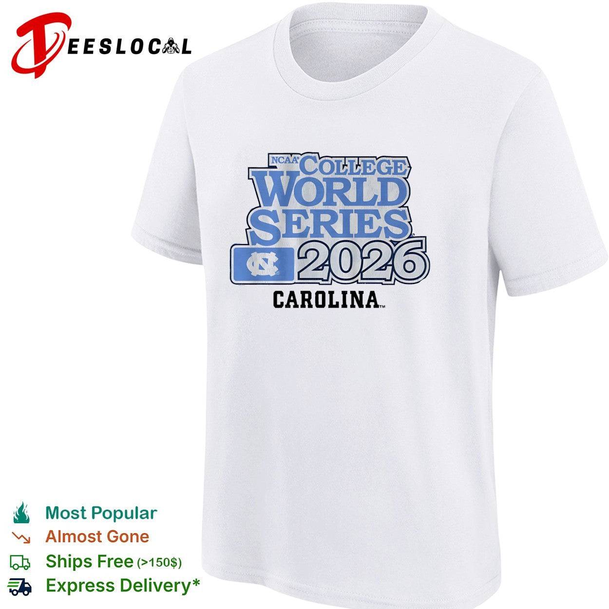 North Carolina Tar Heels NCAA College World Series 2026 Baseball Fan shirt