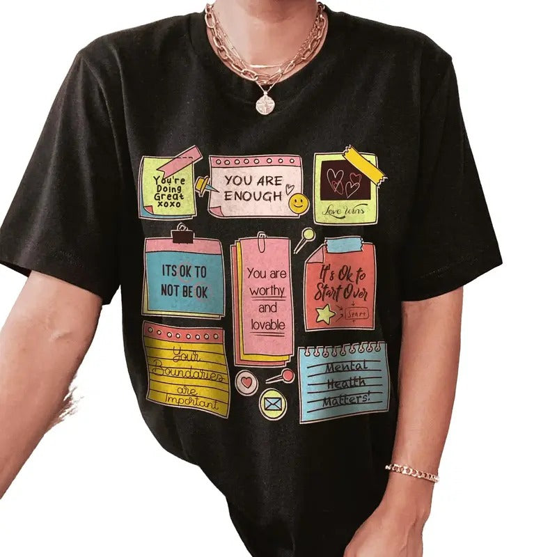 Note To Self Shirt, Teacher Shirt, Mental Health Shirt, School Counselor Shirt, Emotion Motivational Shirt, Unisex...