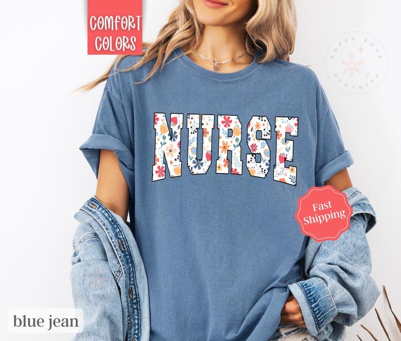 Nurse Shirt Comfort Colors, RN Shirt, Gift for Nursestyle{n002}2 Hoodie, Sweatshirt | TeeBloomCo.com