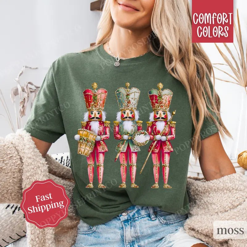 Nutcracker Christmas Shirt Comfort Colors, Cute Xmas Tshirt, Women's Holiday Tee Hoodie, Sweatshirt | TeeBloomCo.com