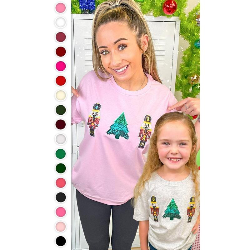 Nutcracker Sparkle Sequin Graphic T-Shirt Hoodie, Sweatshirt | TeeBloomCo.com