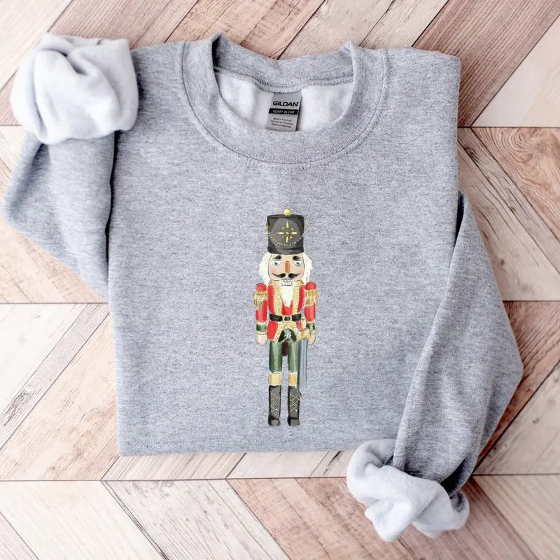 Nutcracker Sweatshirt, Christmas Sweatshirt, Christmas Nutcracker Shirt, Christmas Sweater, Christmas Shirt, Xmas Shirt,...