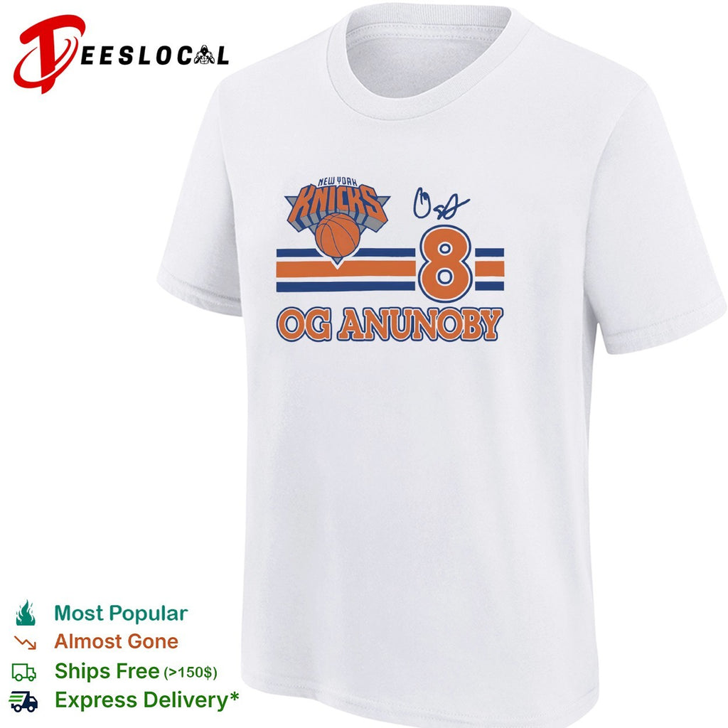 OG Anunoby 8 New York Knicks jersey player signature shirt