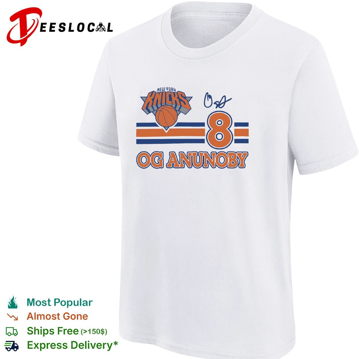 OG Anunoby 8 New York Knicks jersey player signature shirt
