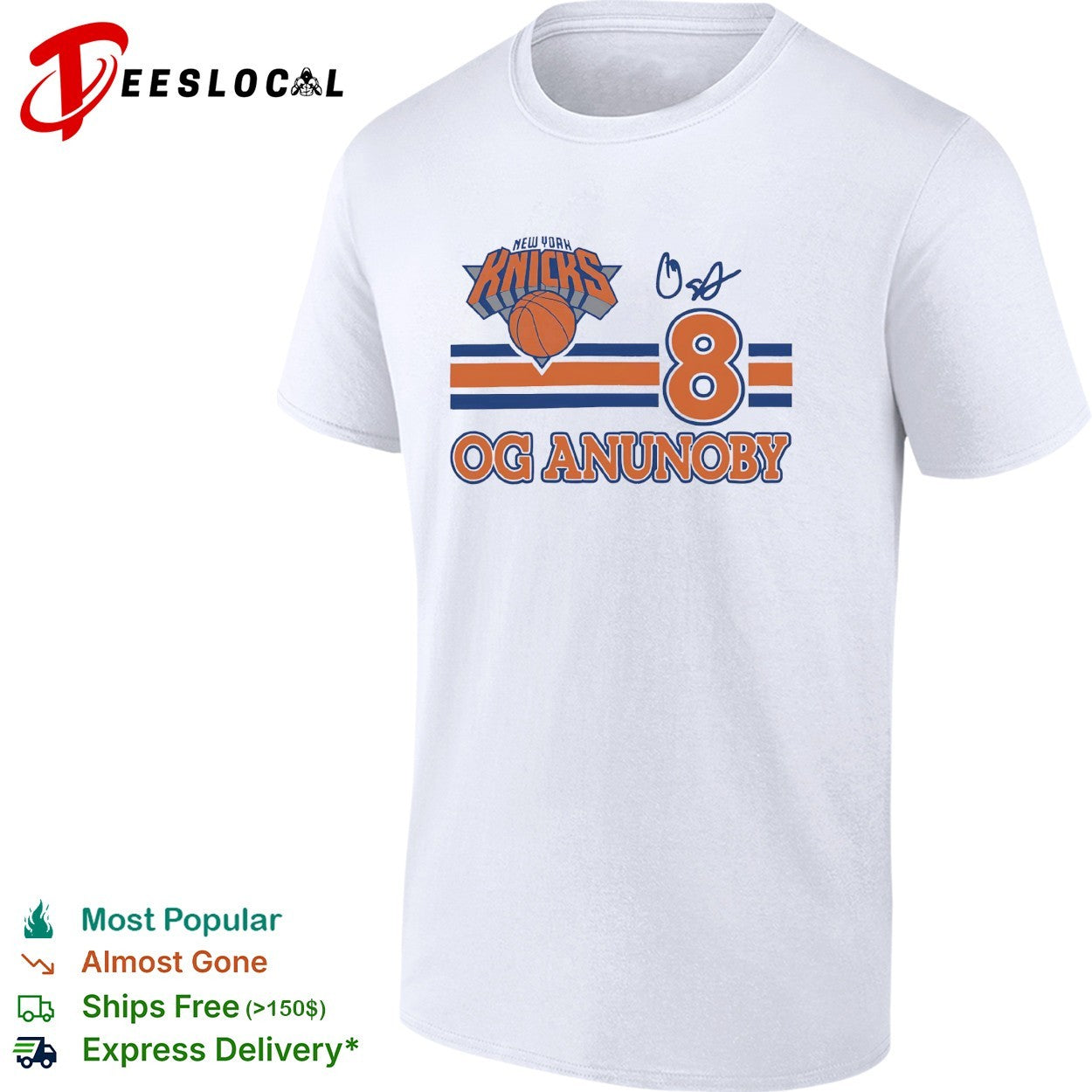 OG Anunoby 8 New York Knicks jersey player signature shirt