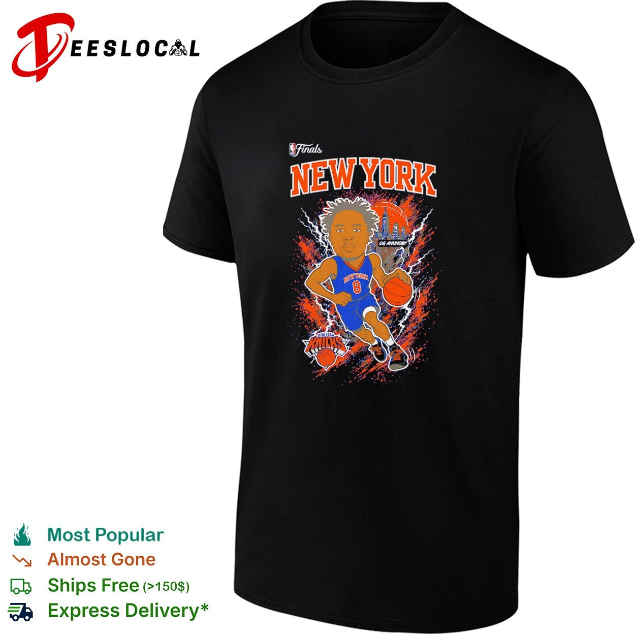 OG Anunoby New York Knicks NBA Finals New York basketball caricature shirt