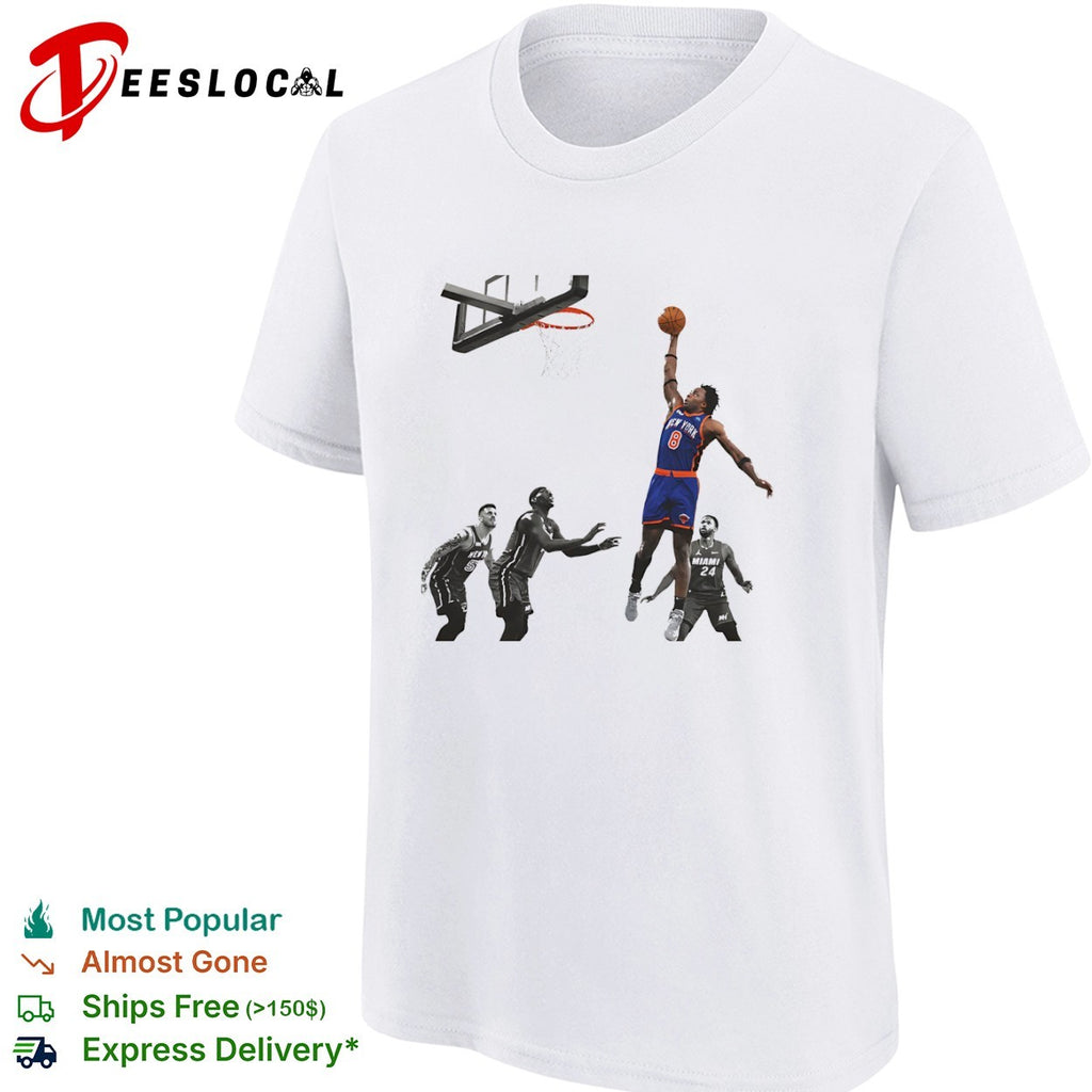 OG Anunoby New York Knicks NBA vs Miami Heat Jimmy Butler Bam Adebayo shirt