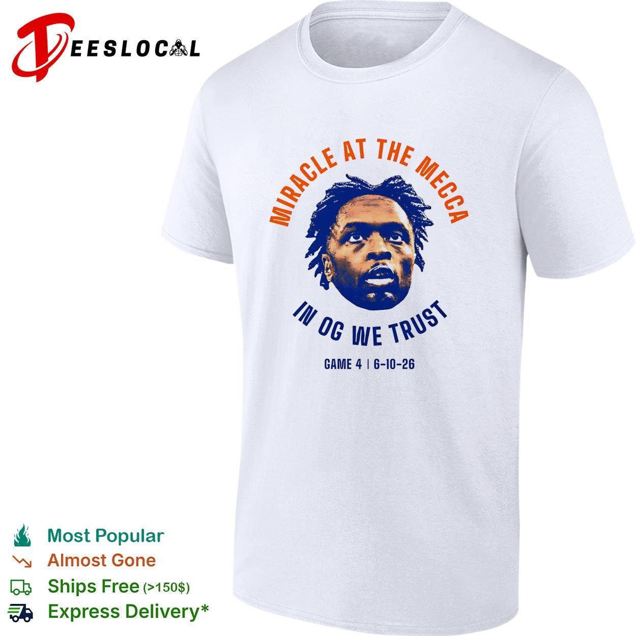 OG Anunoby miracle at the Mecca in OG we trust Game 4 6-10-26 Knicks shirt