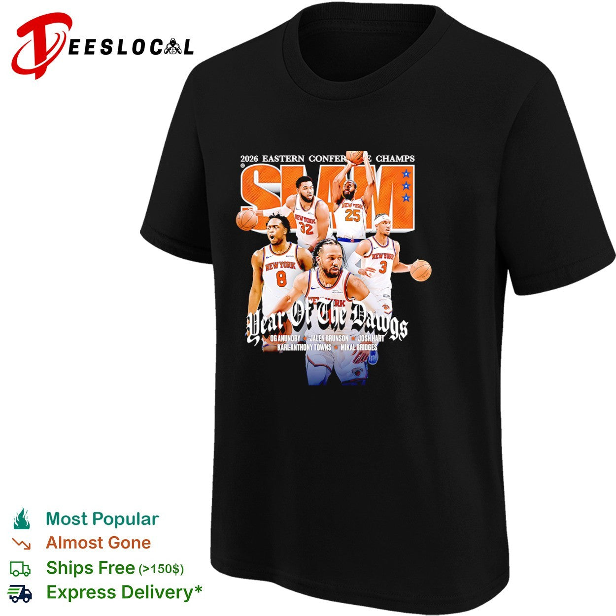 OG Jalen Josh Karl Anthony Bridges New York Knicks year of the dawgs 2026 Eastern Conference Champs shirt