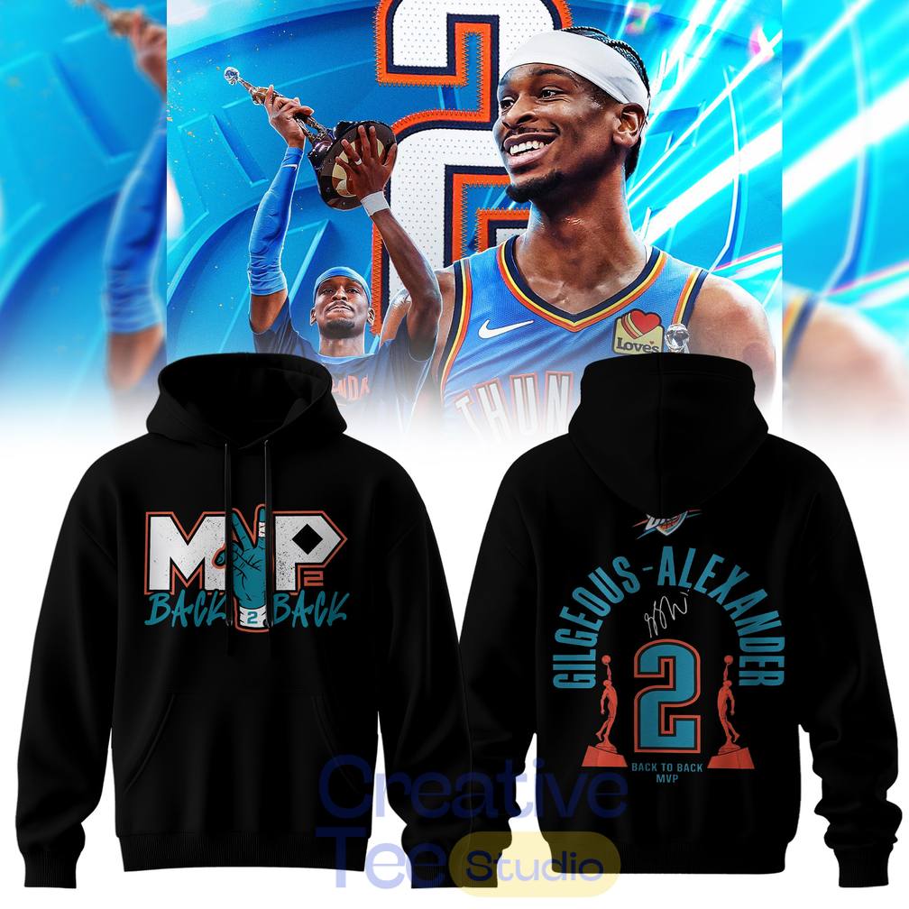 OKC Thunder 2026 MVP Back 2 Back Signature Tee Hoodie