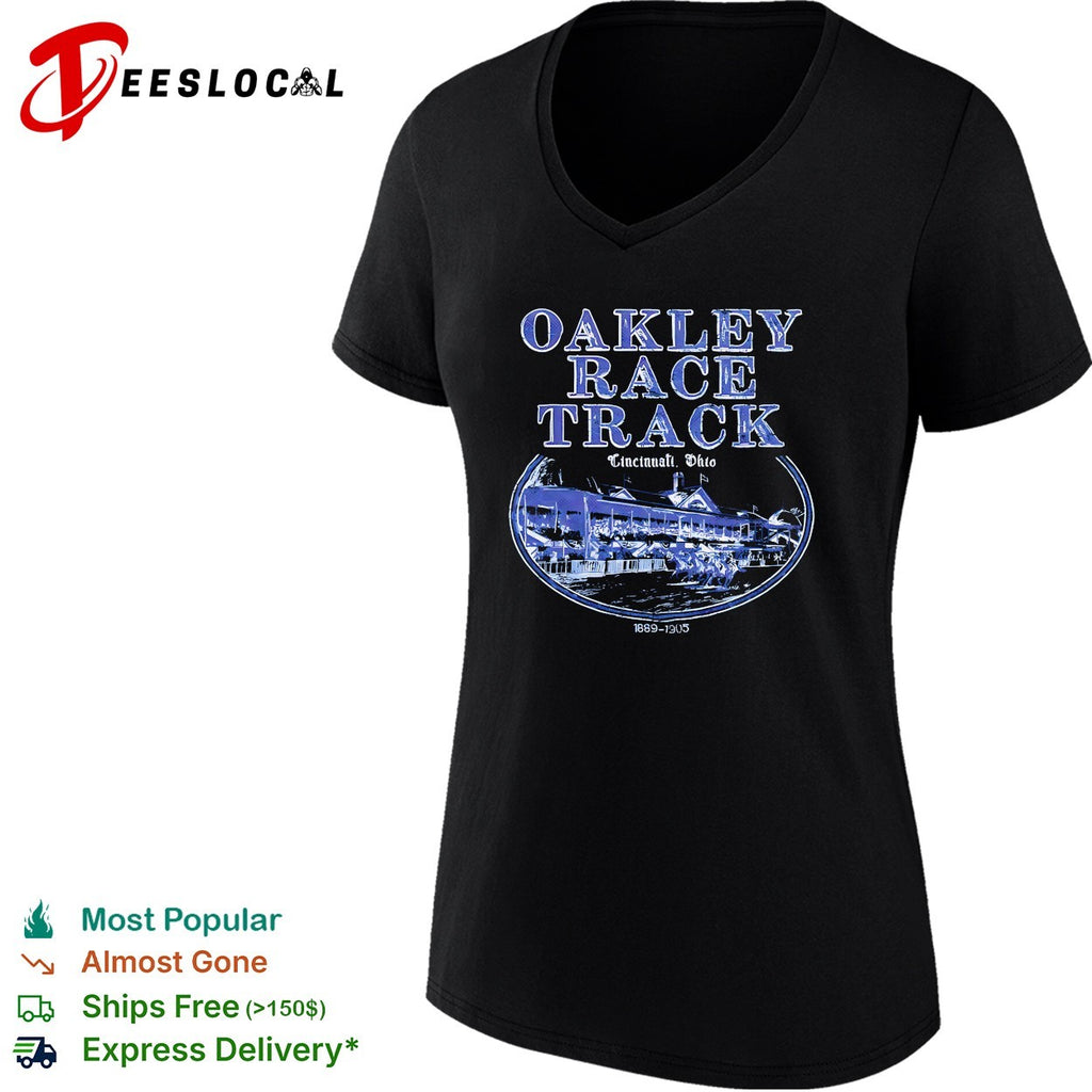Oakley Race Track Cincinnati Ohio vintage horse racing illustration graphic shirt