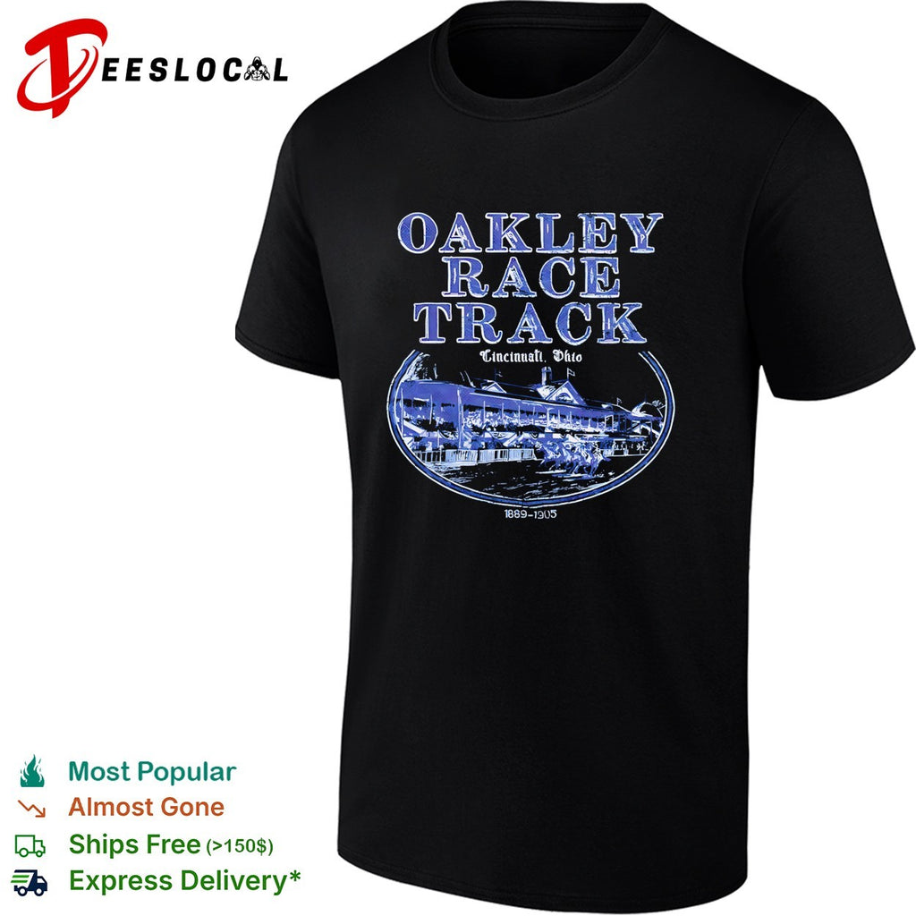 Oakley Race Track Cincinnati Ohio vintage horse racing illustration graphic shirt