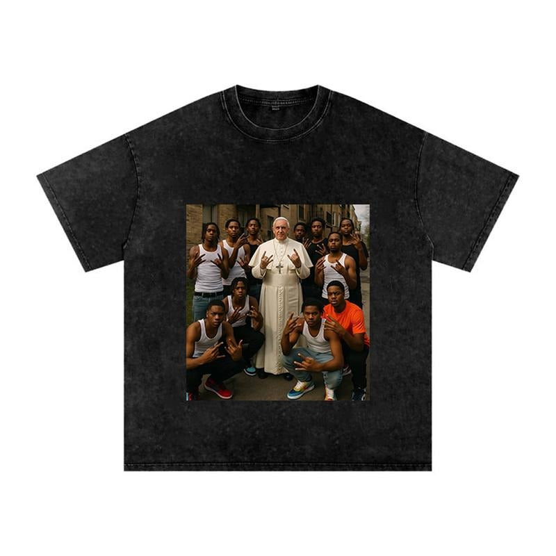 Oblock Pope Shirt Streetwear Tee Funny First Pope Graphic Shirt Hoodie, Sweatshirt | TeeBloomCo.com