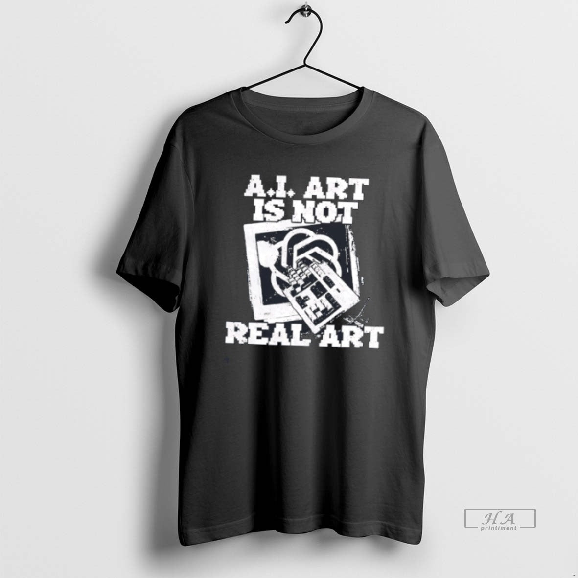 Official Ai Art Is Not Real Art Keyboard Tee Hoodie, Sweatshirt | TeeBloomCo.com