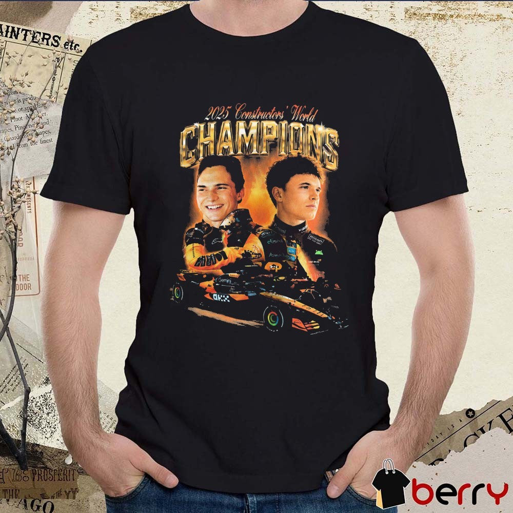 Adele Wears Lando and Oscar Formula 1 2025 Constructors World Champions t-shirt