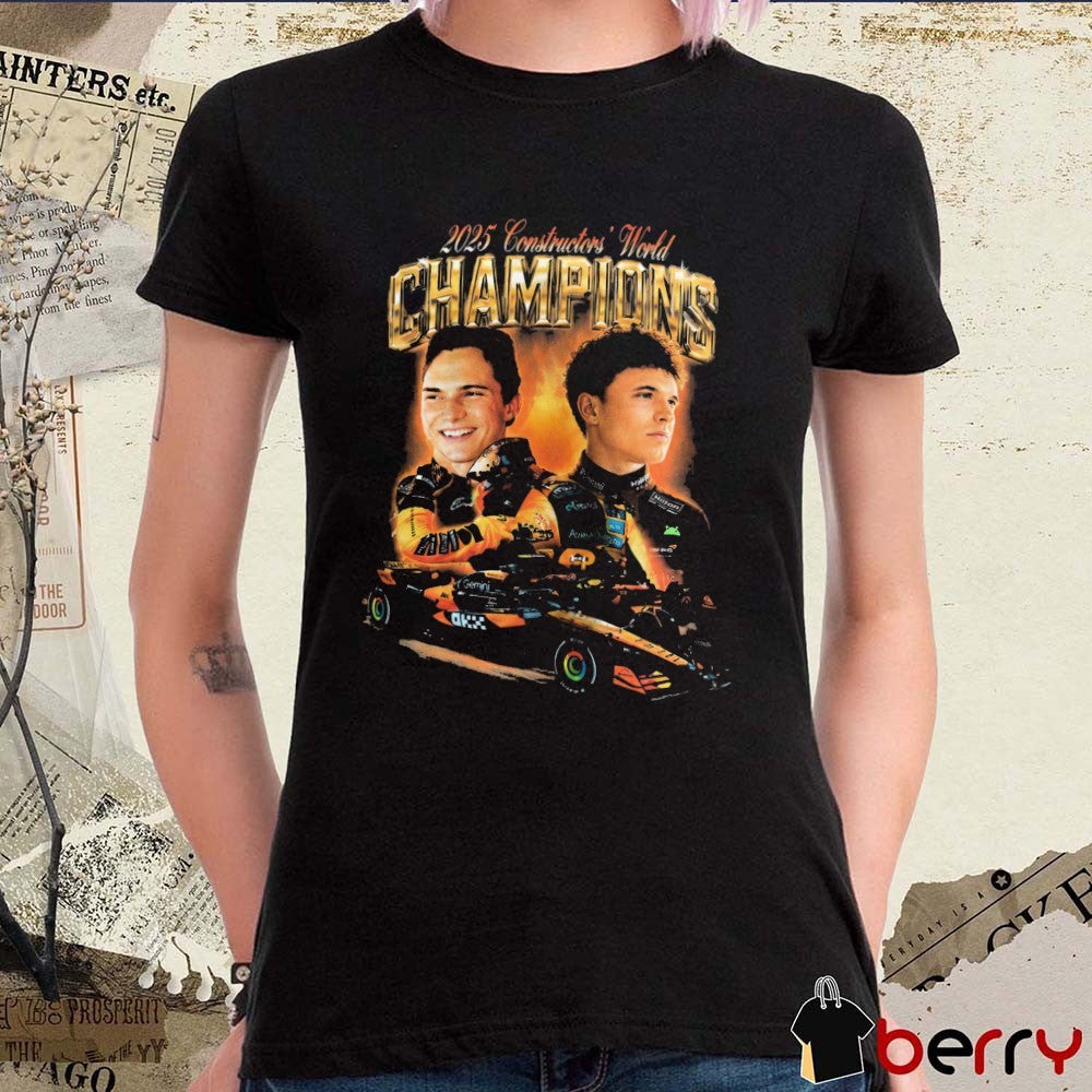 Adele Wears Lando and Oscar Formula 1 2025 Constructors World Champions t-shirt
