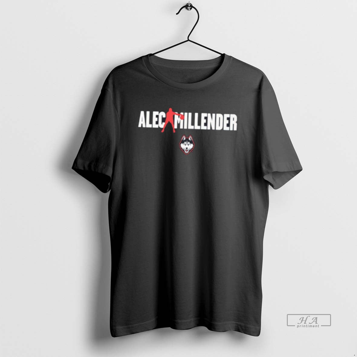 Official Alec Millender Uconn Huskies Letter Tee Hoodie, Sweatshirt | TeeBloomCo.com