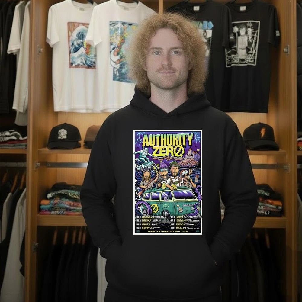 Official Authority Zero European Tour May &amp; June 2026 Poster Shirt