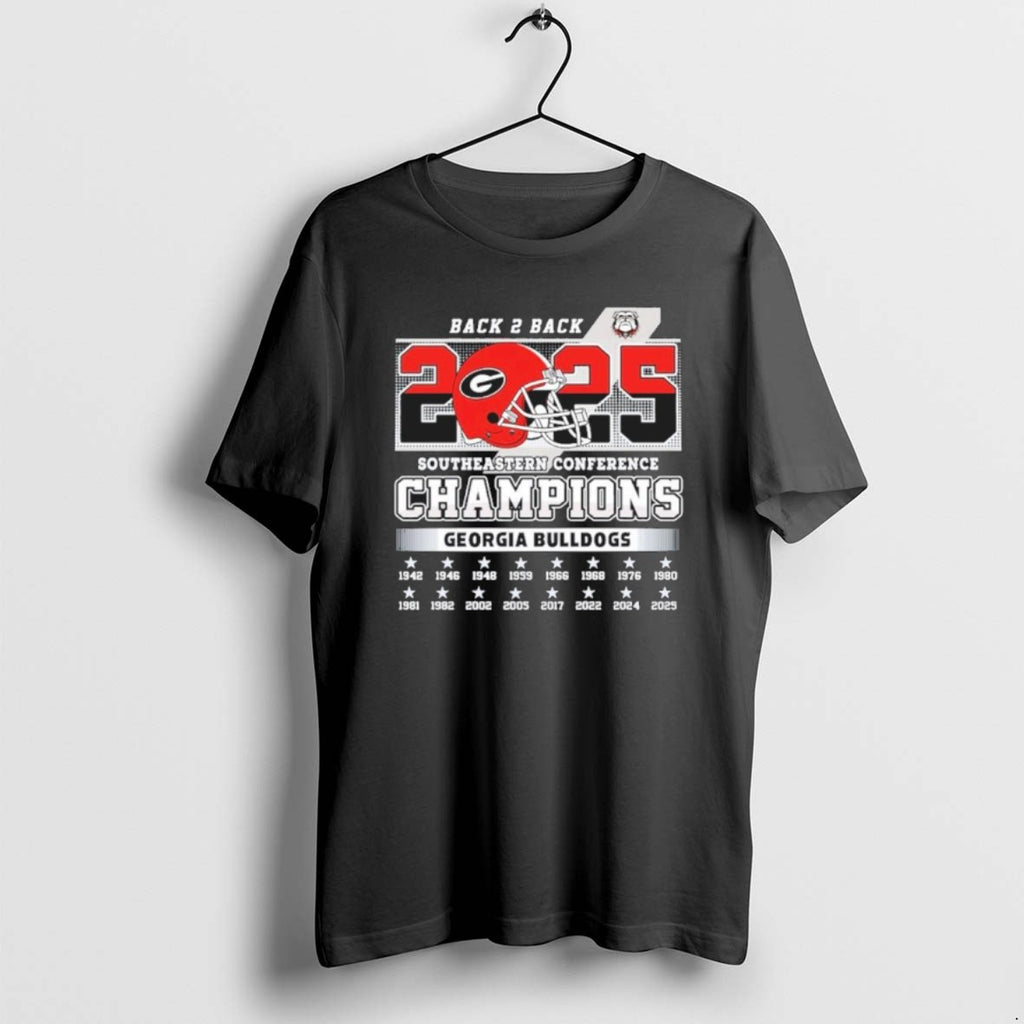 Official Back 2 Back 2025 Sec Football Champions Georgia Bulldogs T-Shirts, Hoodie, Sweatshirt | TeeBloomCo.com