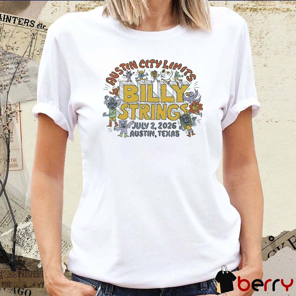 Billy Strings Austin City Limits Characters July 2 2026 Austin Texas t-shirt