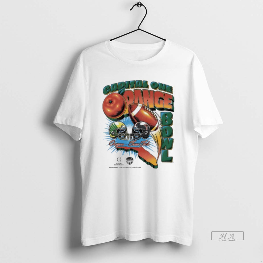 Official Capital One Orange Bowl 2026 Oregon Vs Texas Tech Matchup Vintage T-Shirts, Hoodie, Sweatshirt | TeeBloomCo.com