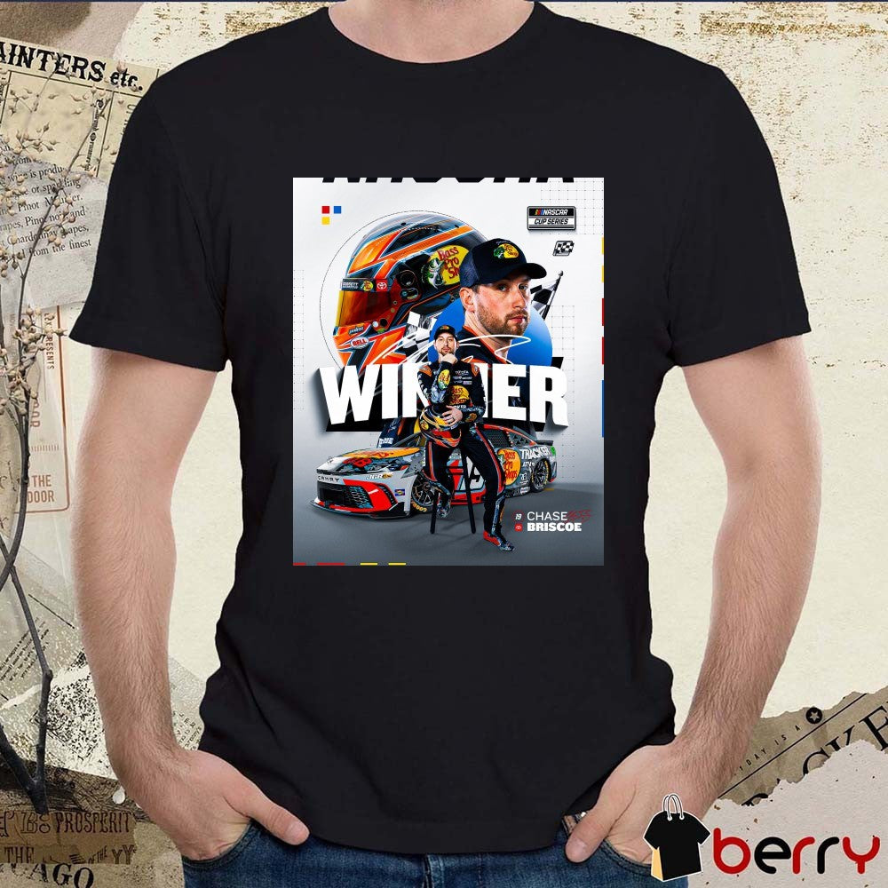 Chase Briscoe Winner 2026 Chicagoland Speedway NASCAR Cup Series Signature Poster t-shirt