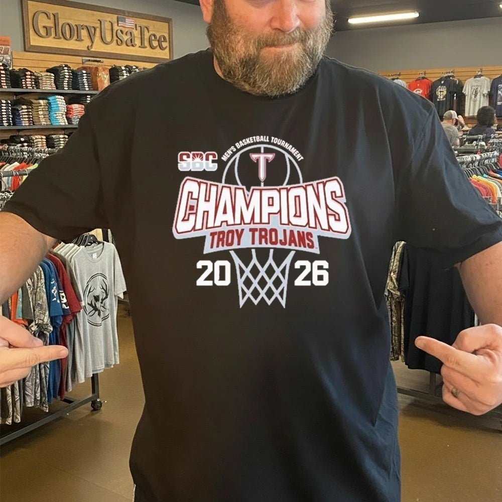 Official Congrats Troy Trojans Champions 2026 Sun Belt Men’s Basketball Tournament Shirt