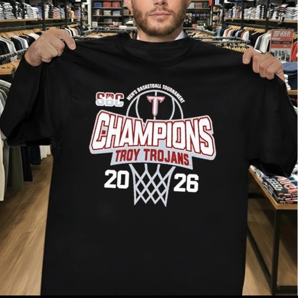 Official Congrats Troy Trojans Champions 2026 Sun Belt Men’s Basketball Tournament Shirt
