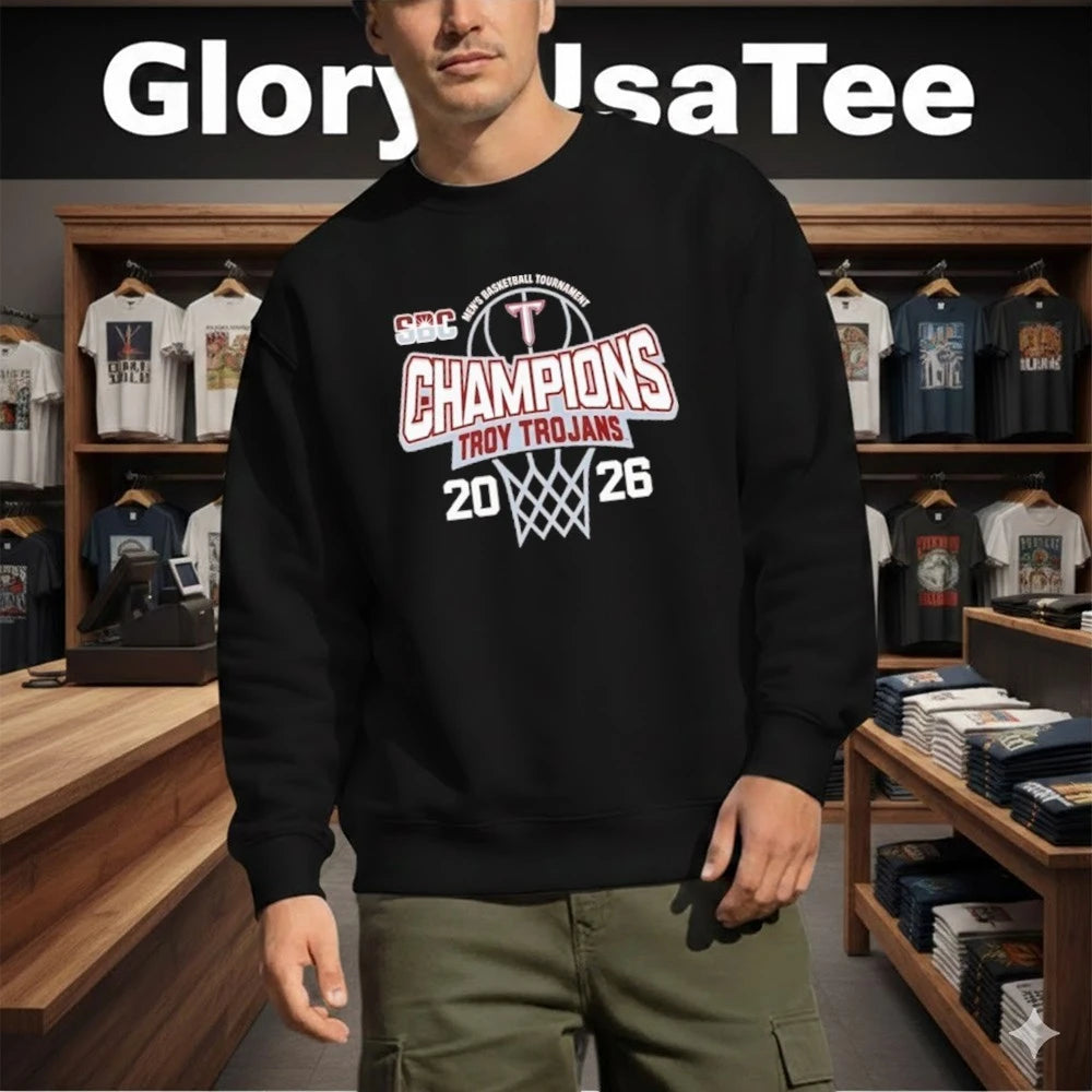 Official Congrats Troy Trojans Champions 2026 Sun Belt Men’s Basketball Tournament Shirt