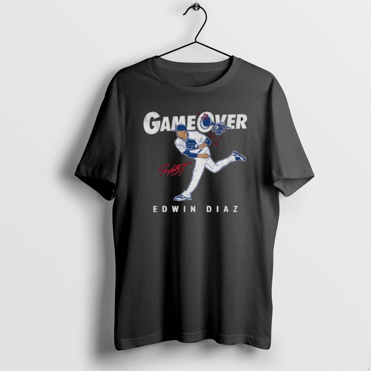 Official Edwin Diaz Los Angeles Dodgers Mlb Baseball Game Over Signature T-Shirts, Hoodie, Sweatshirt | TeeBloomCo.com