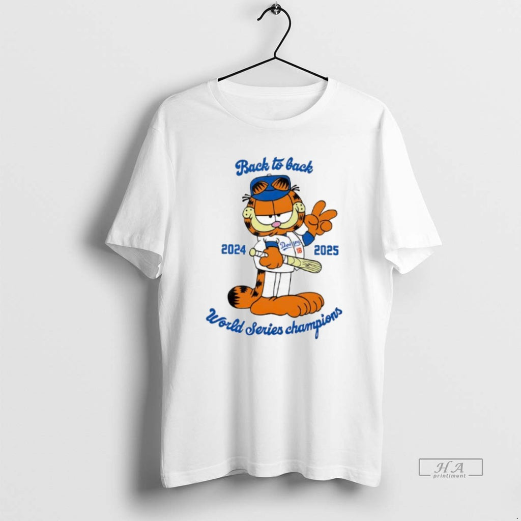 Official Garf La Dodgersback To Back 2024 2025 World Series Champions T-Shirts, Hoodie, Sweatshirt | TeeBloomCo.com