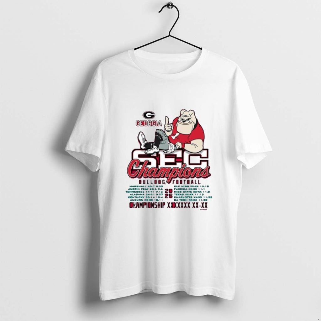Official Georgia Bulldogs 2025 Sec Football Conference Champions Recap T-Shirts, Hoodie, Sweatshirt | TeeBloomCo.com
