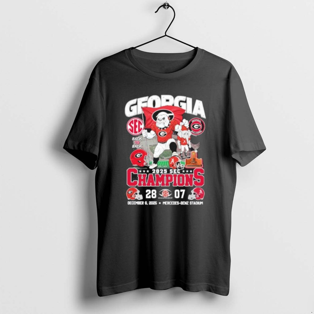 Official Georgia Bulldogs Mascot Beat Alabama 2025 Sec Conference Champions Score T-Shirts, Hoodie, Sweatshirt
