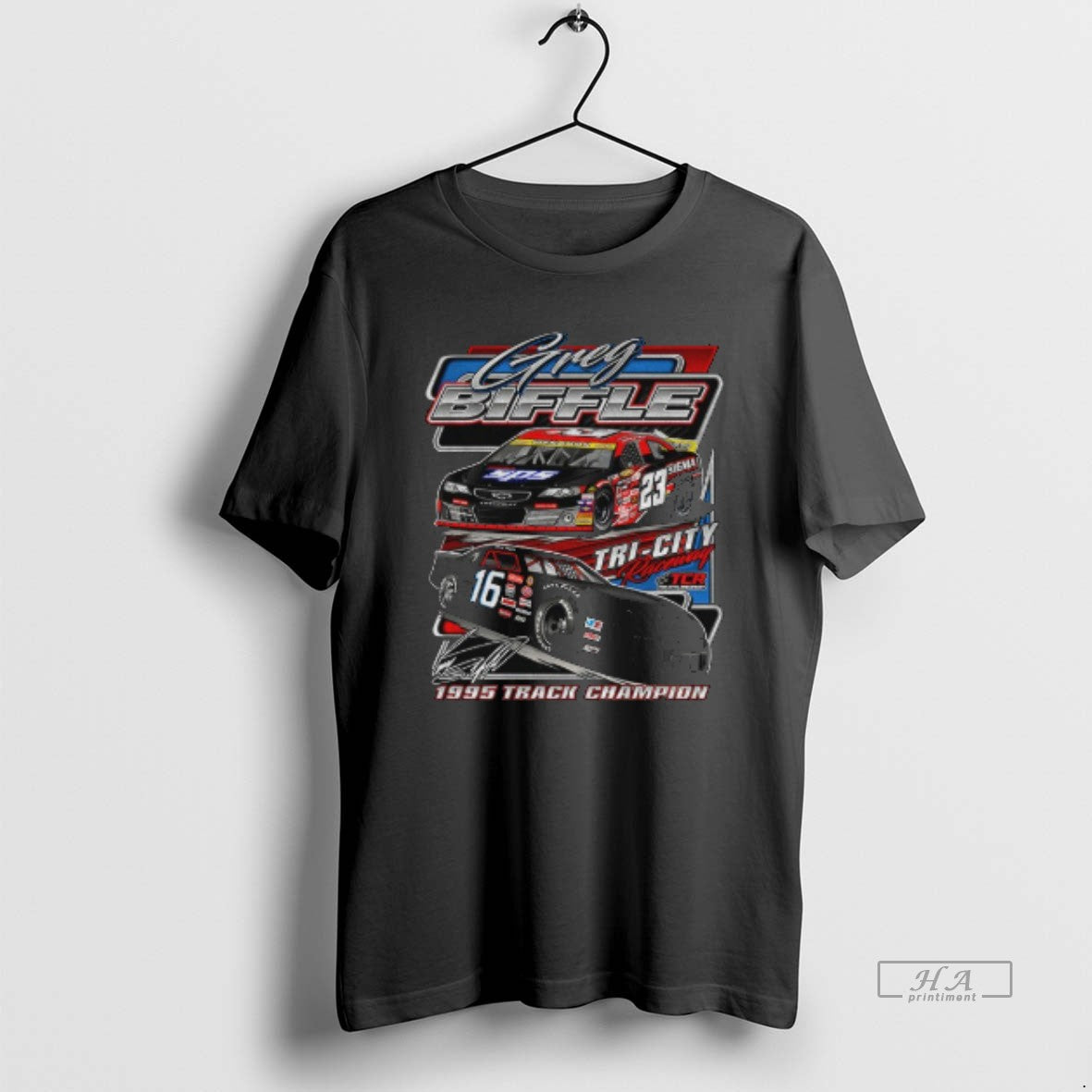 Official Greg Biffle Tri City Raceway 1995 Track Champion Signature T-Shirts, Hoodie, Sweatshirt | TeeBloomCo.com