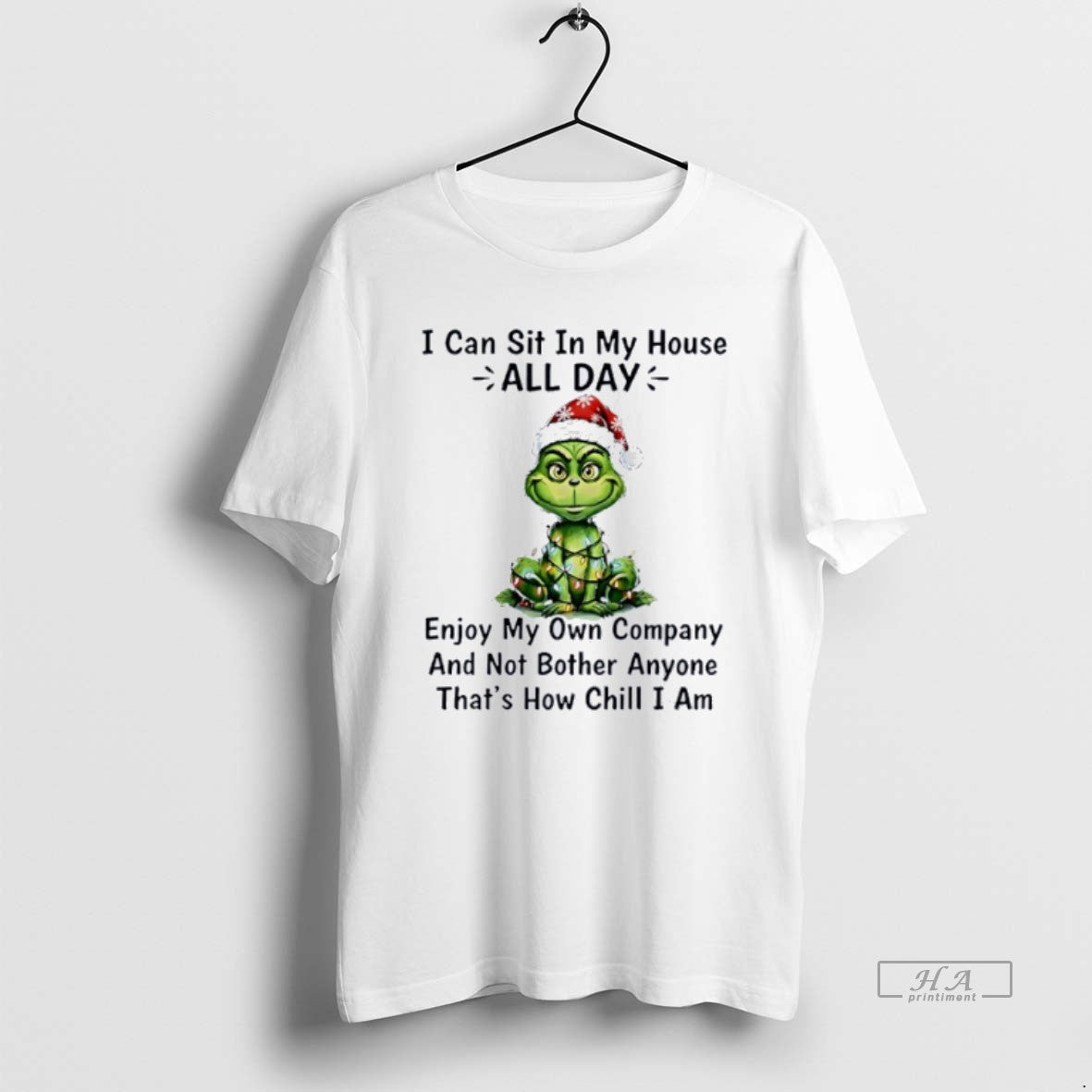 Official Grinch I Can Sit In My House All Day Enjoy My Own Company Christmas T-Shirts, Hoodie, Sweatshirt | TeeBloomCo.com