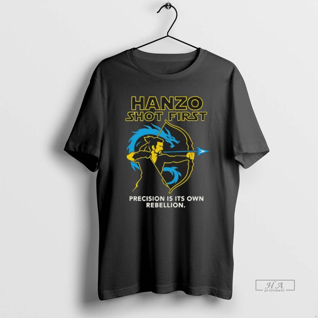 Official Hanzo Shot First Precision Is Its Own Rebellion T-Shirts, Hoodie, Sweatshirt | TeeBloomCo.com