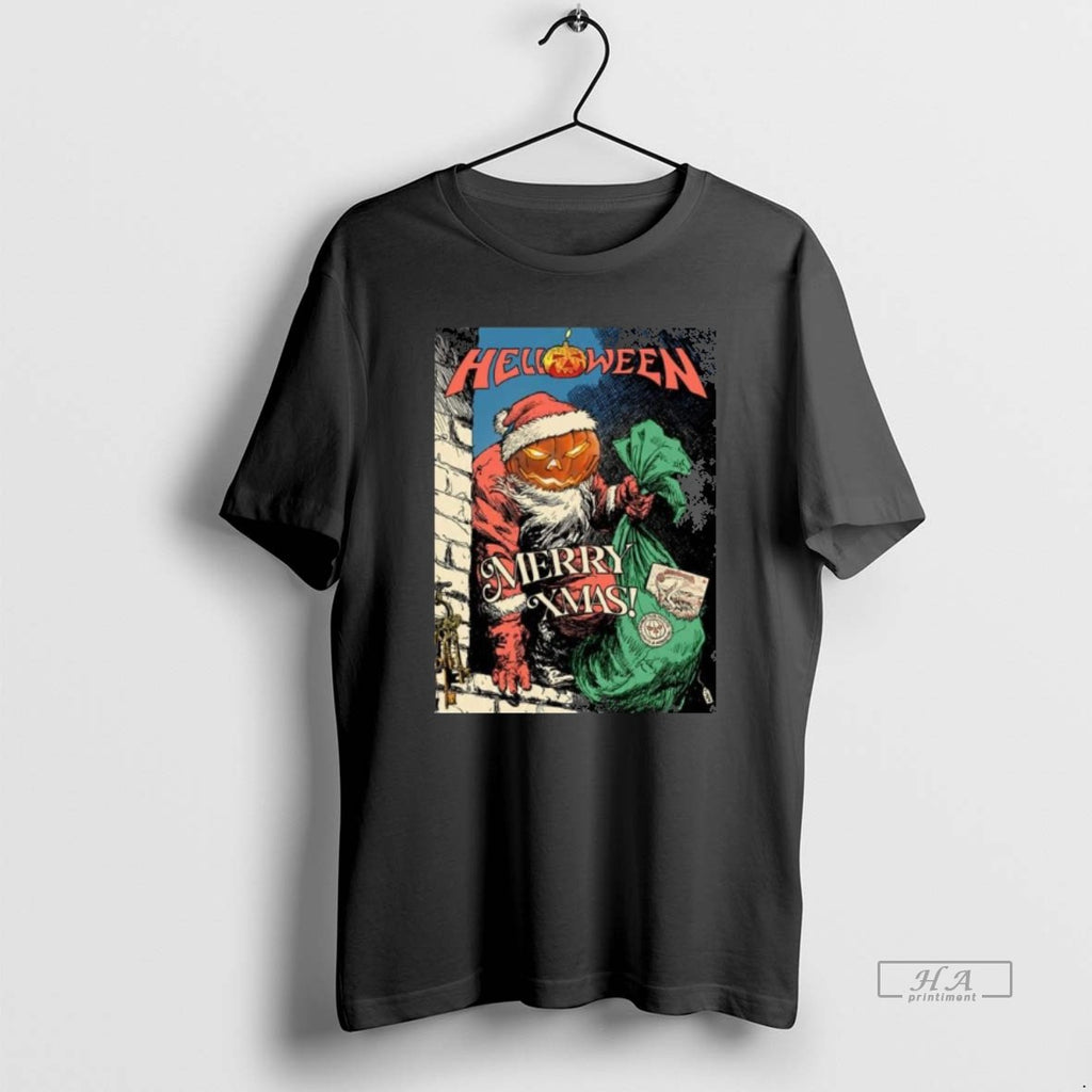 Official Helloween Merry Xmas Pumpkin Powered Santa T-Shirts, Hoodie, Sweatshirt | TeeBloomCo.com