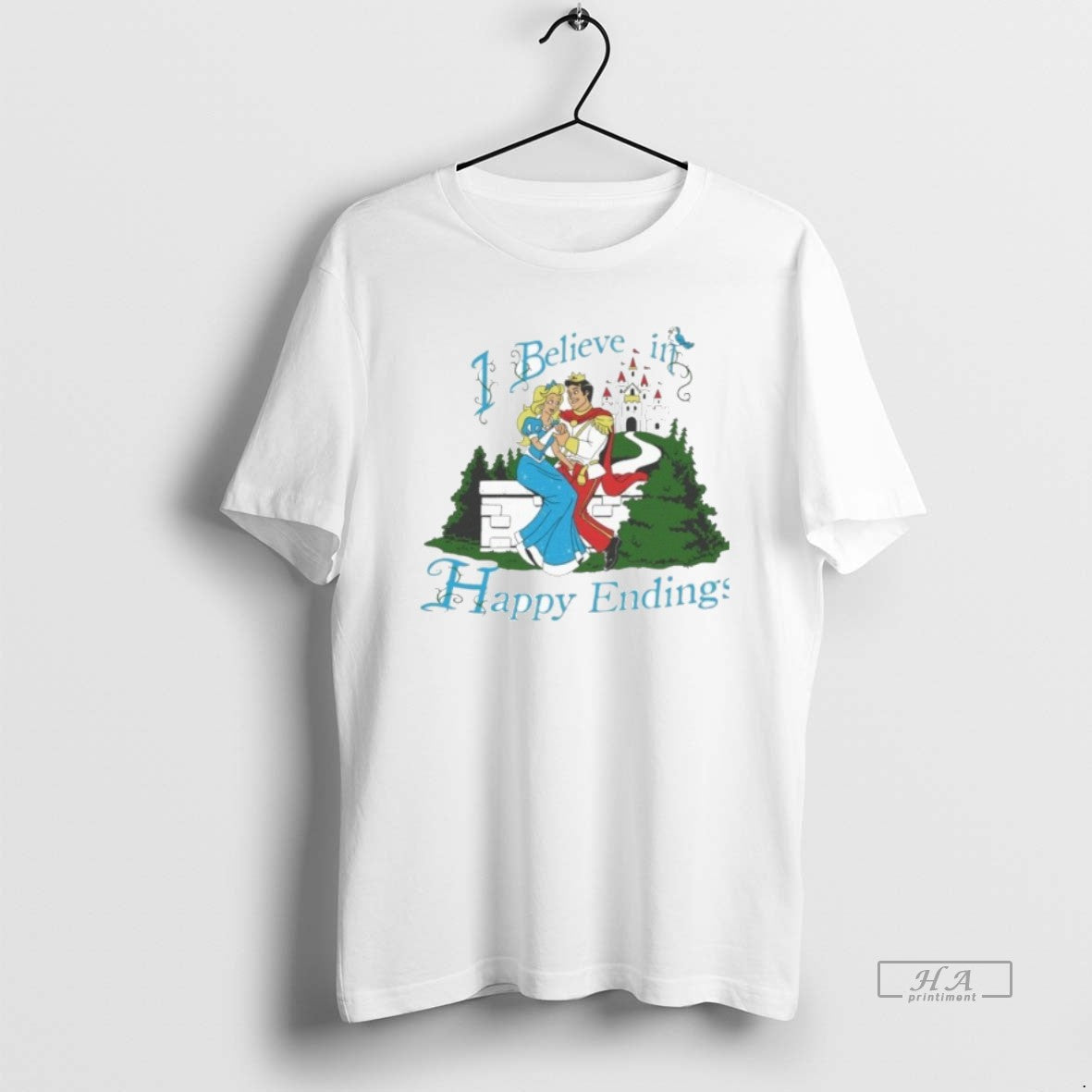Official I Believe In Happy Endings Prince And Princess T-Shirts, Hoodie, Sweatshirt | TeeBloomCo.com