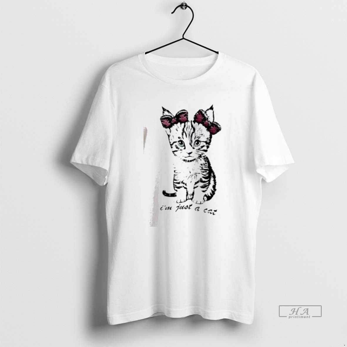 Official Im Just A Cat Wear A Bow Tie Cute T-Shirts, Hoodie, Sweatshirt | TeeBloomCo.com