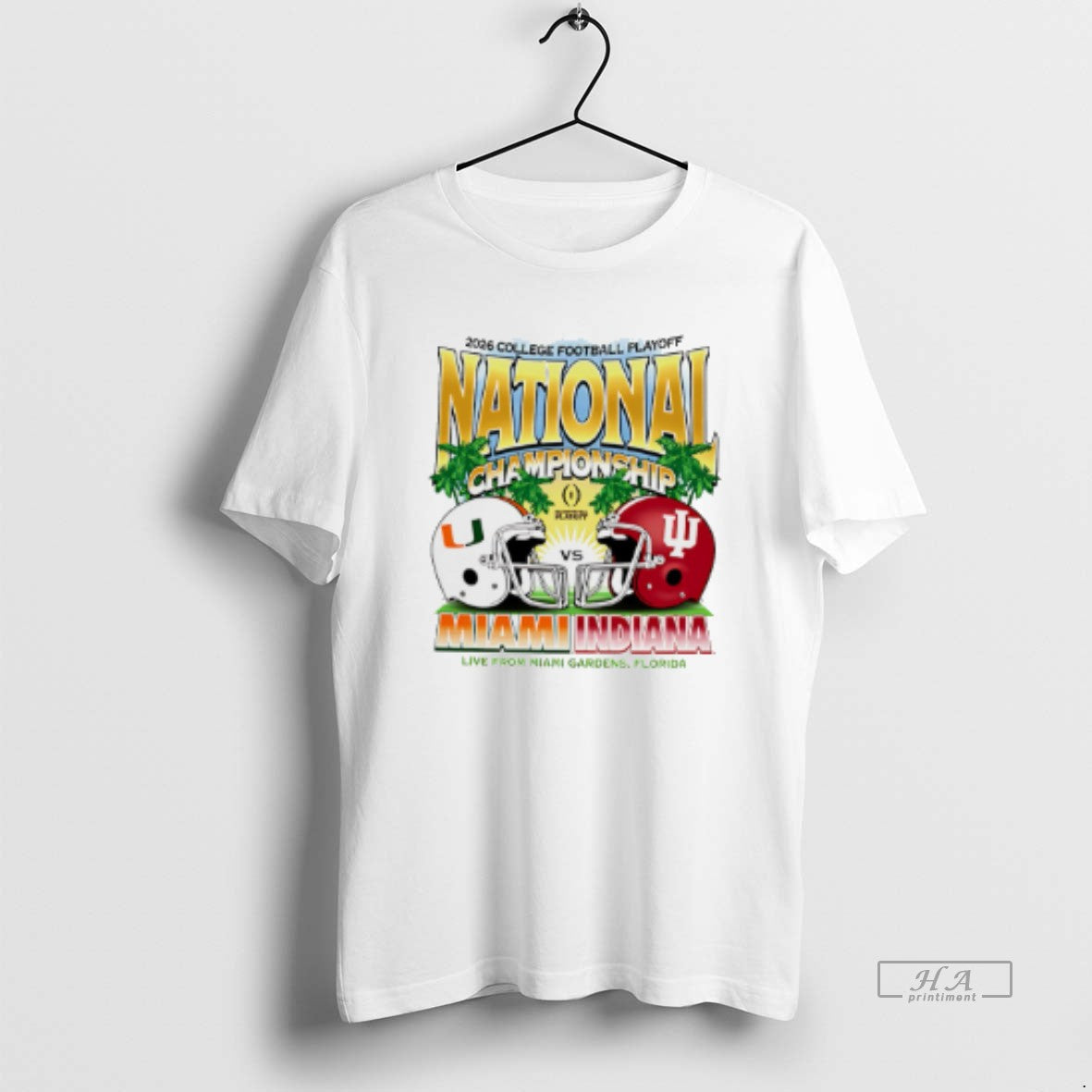 Official Indiana Vs Miami Football 2026 Cfp National Championship Head To Head T-Shirts, Hoodie, Sweatshirt | TeeBloomCo.com